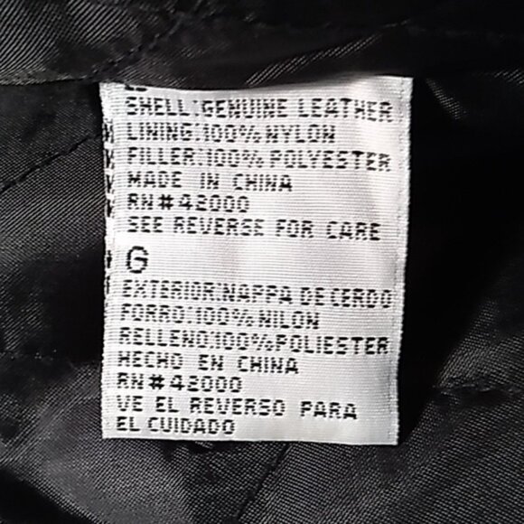 Kathy Ireland large leather moto jacket black - Picture 3 of 3